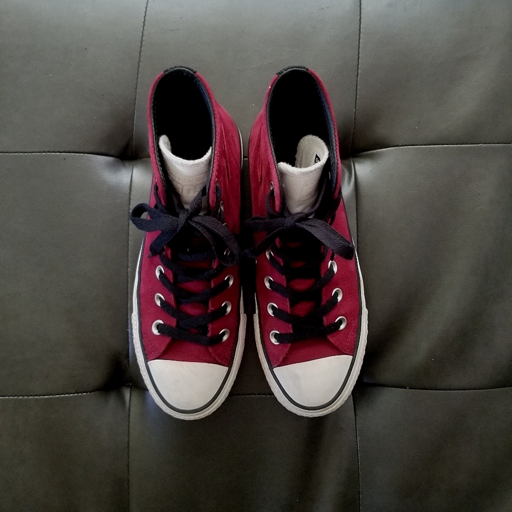 Burgundy Suede Converse